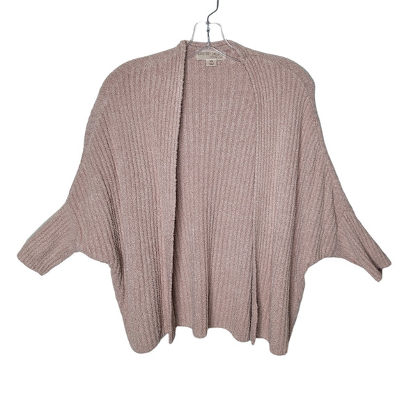 Barefoot Dreams CozyChic Lite Ribbed Shrug Cardi Womens Sm/Med pink Open Front - Picture 1 of 6